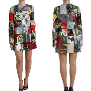 Dolce & Gabbana Vibrant Long Sleeve Dress